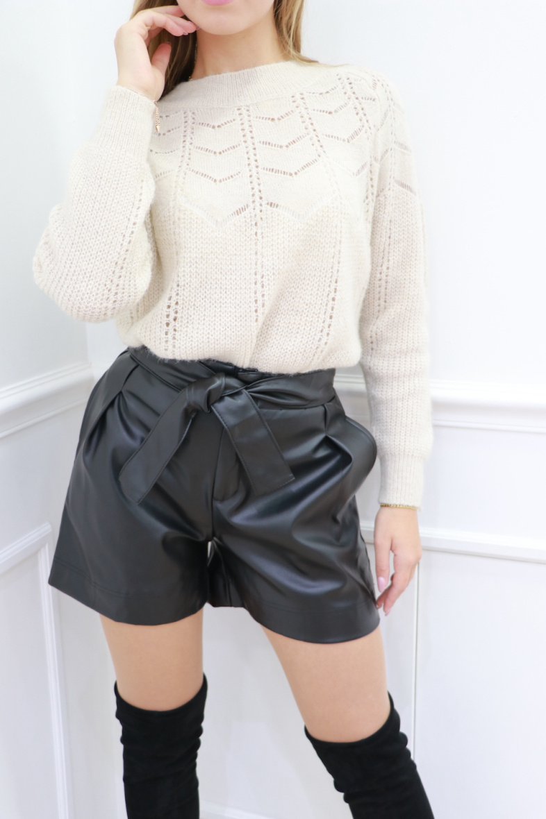 Großhändler Esther.H Paris - Kunstleder-Shorts