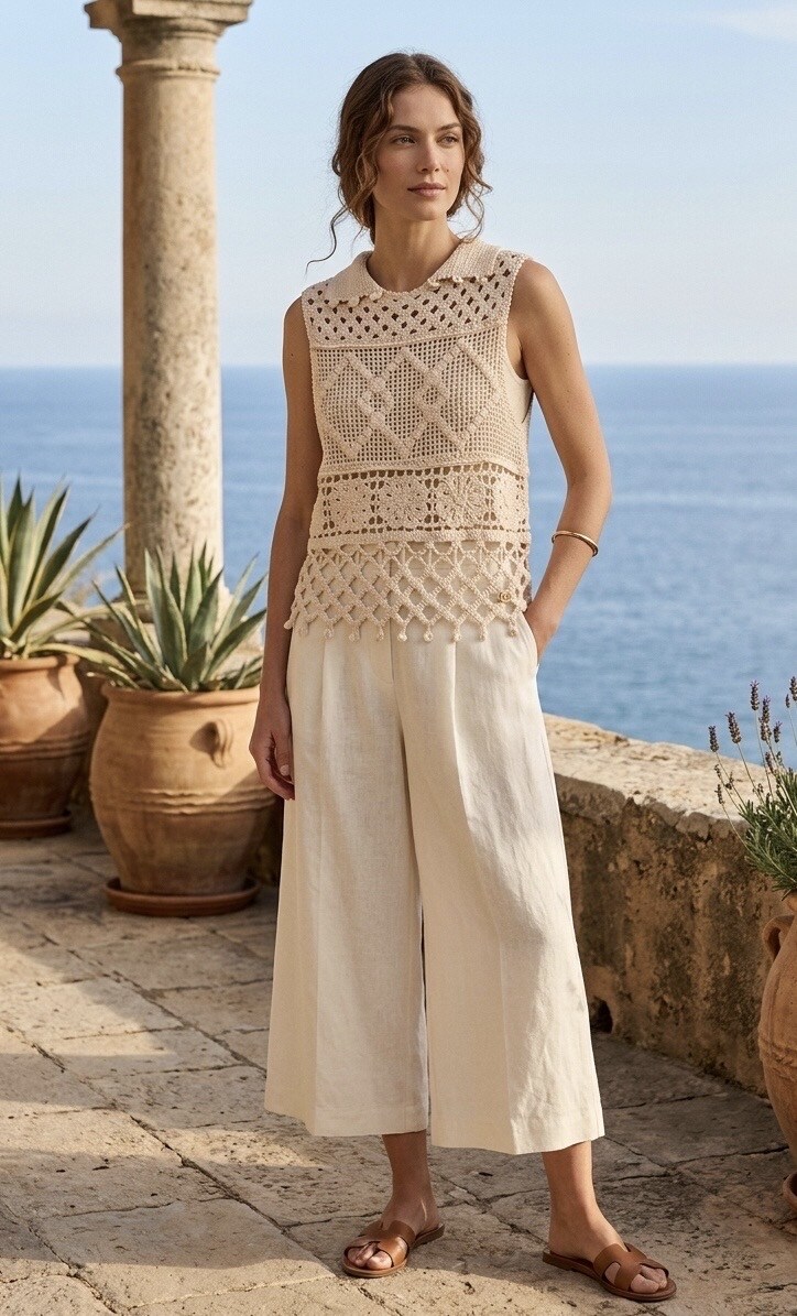 Grossiste Esther.H Paris - Petit haut crochet estival