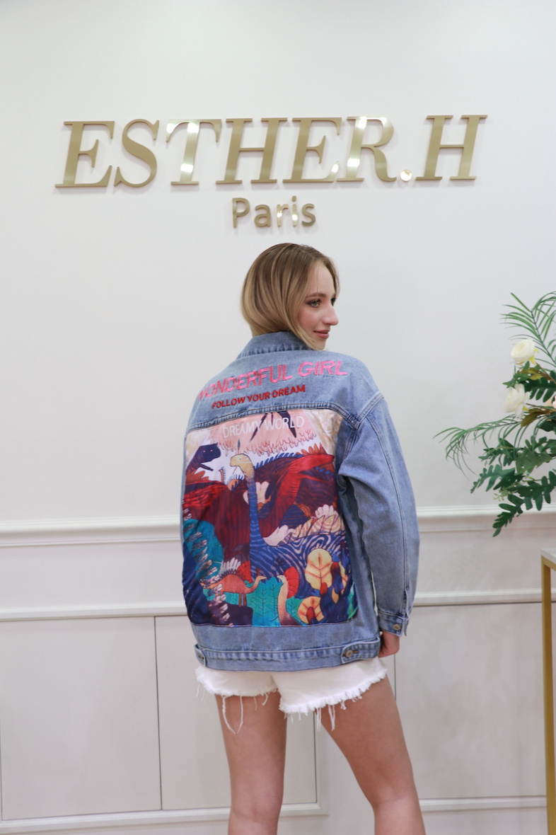 Grossiste Esther.H Paris - Veste jean oversized