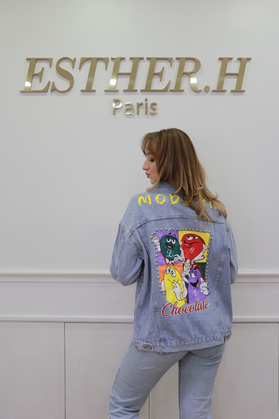 Grossiste Esther.H Paris - Veste jean oversized
