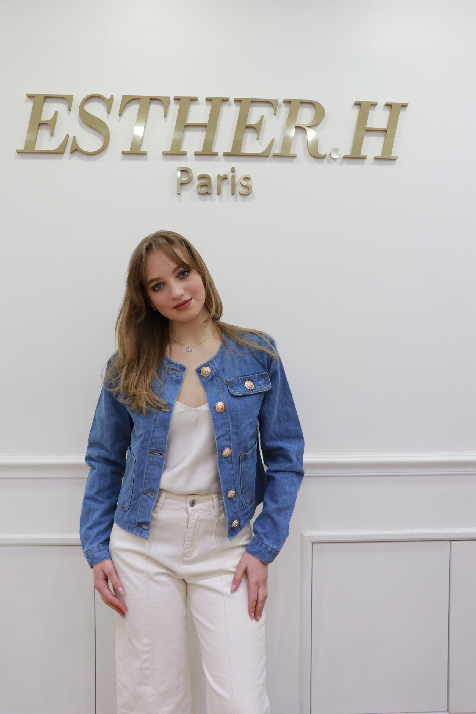 Wholesaler Esther.H Paris - Long flared denim skirt