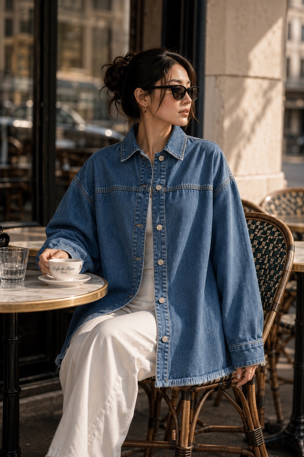 Grossiste Esther.H Paris - Veste en jean GRANDE TAILLE