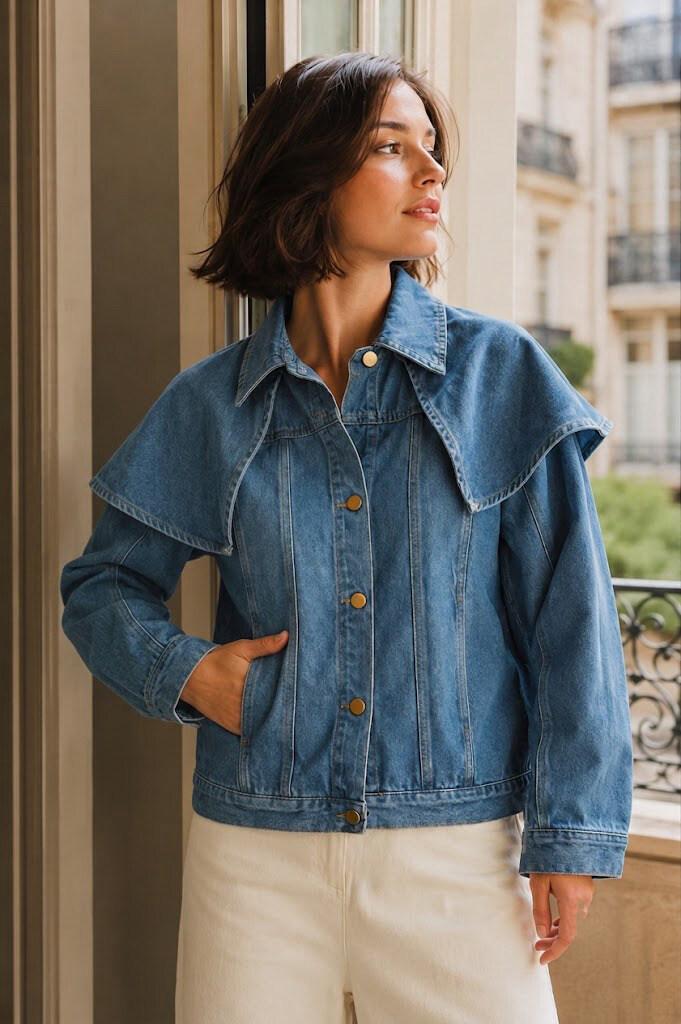 Grossista Esther.H Paris - Giacca di jeans con colletto