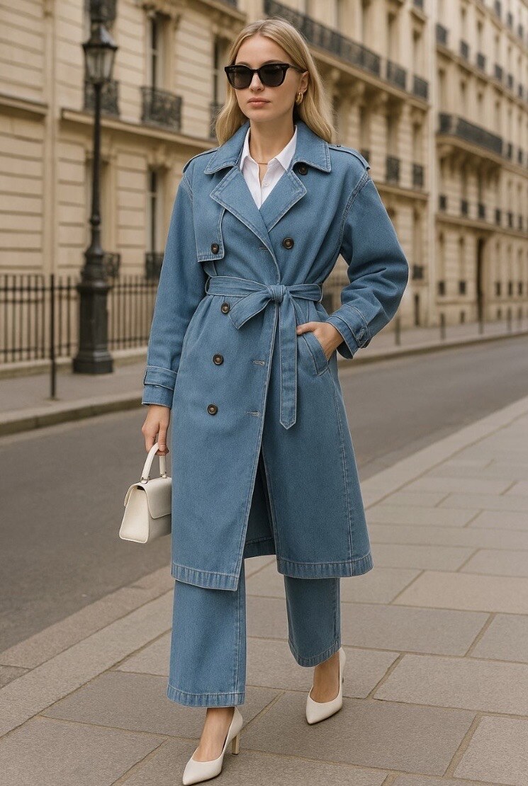 Großhändler Esther.H Paris - Langer Denim -Graben