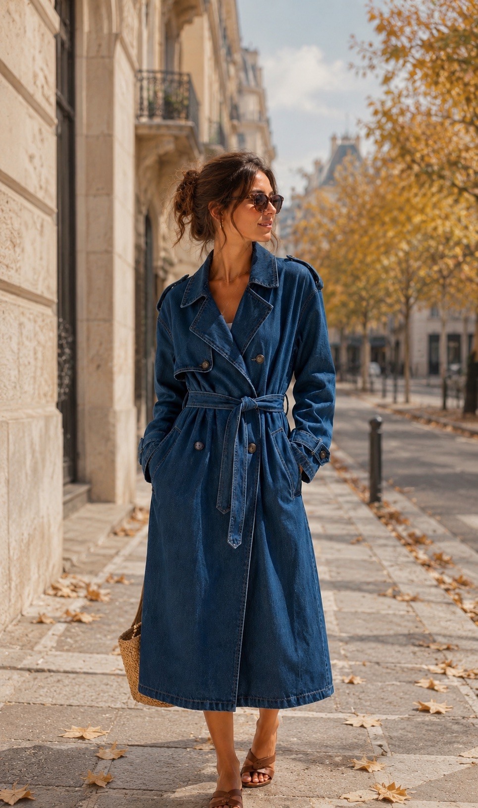 Grossiste Esther.H Paris - Trench en jean oversized grande taille