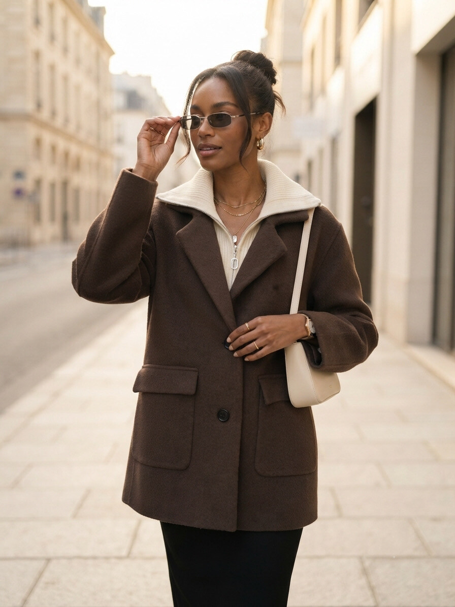 Grossiste Esther.H Paris - Veste avec pull intégré, effet 2 pièces