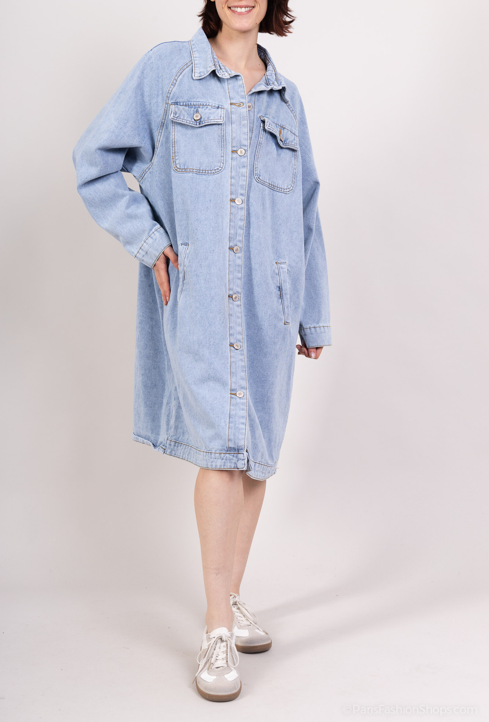 Grossiste Esther.H Paris - Veste en jean grande taille