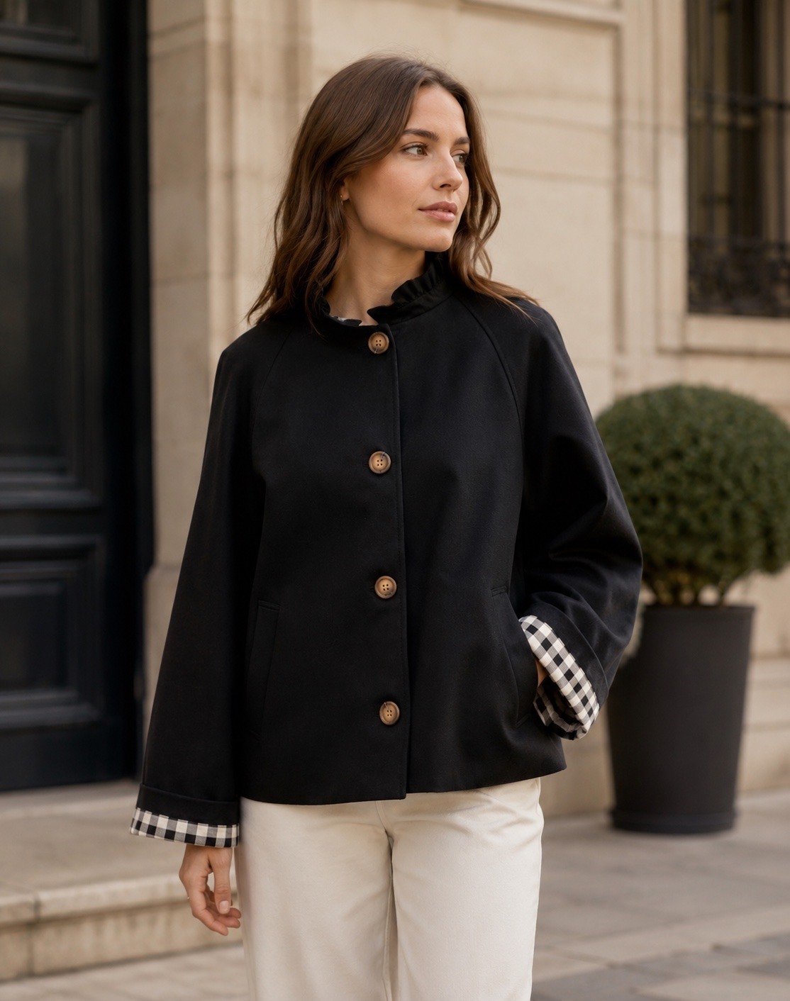 Grossista Esther.H Paris - Trench corto in cotone
