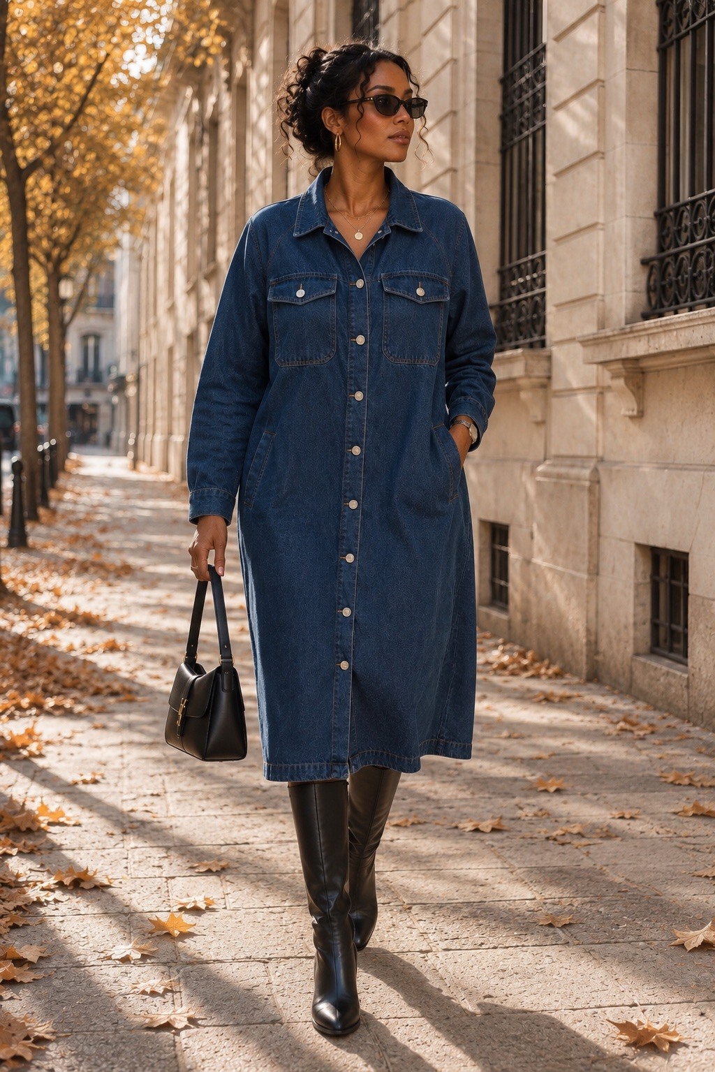 Grossiste Esther.H Paris - Veste en Jean Longue Modulable