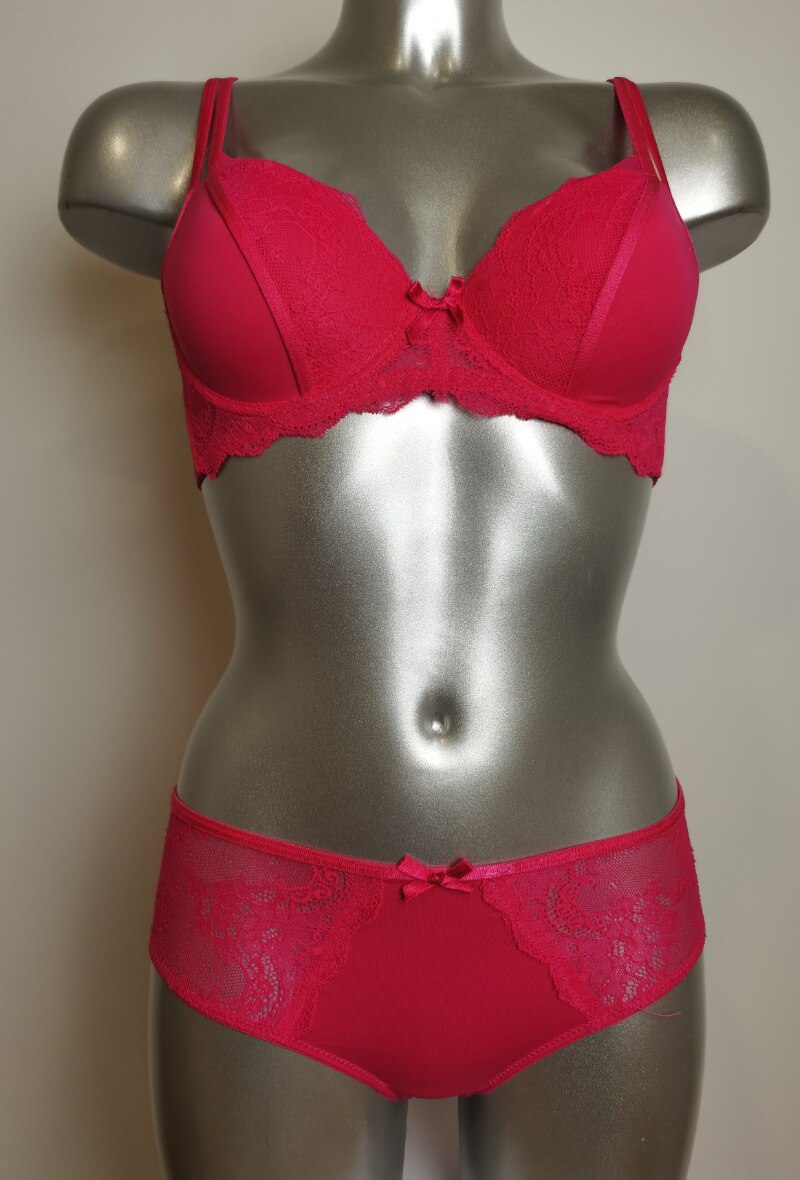 Grossista ESTHER QUEEN - Set reggiseno imbottito + boxer fucsia