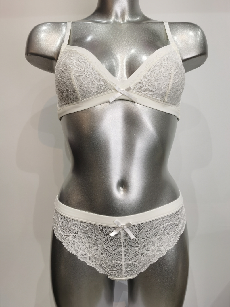Mayorista ESTHER QUEEN - Conjunto de sujetador no acolchado + tanga en crudo