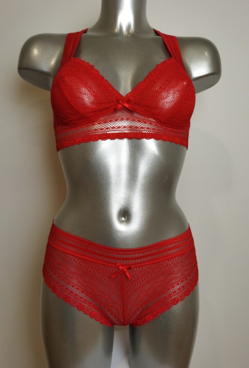 Mayorista ESTHER QUEEN - Conjunto de sujetador no acolchado + boxeador rojo