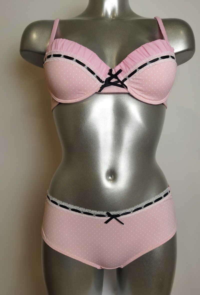 Grossiste ESTHER QUEEN - Ensemble soutien-gorge paddé+boxer rose