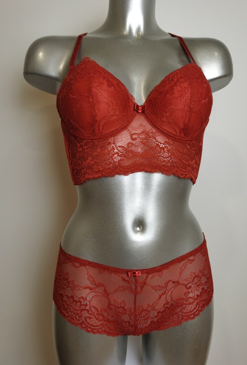 Grossiste ESTHER QUEEN - Ensemble soutien-gorge bustier paddé+boxer rouille