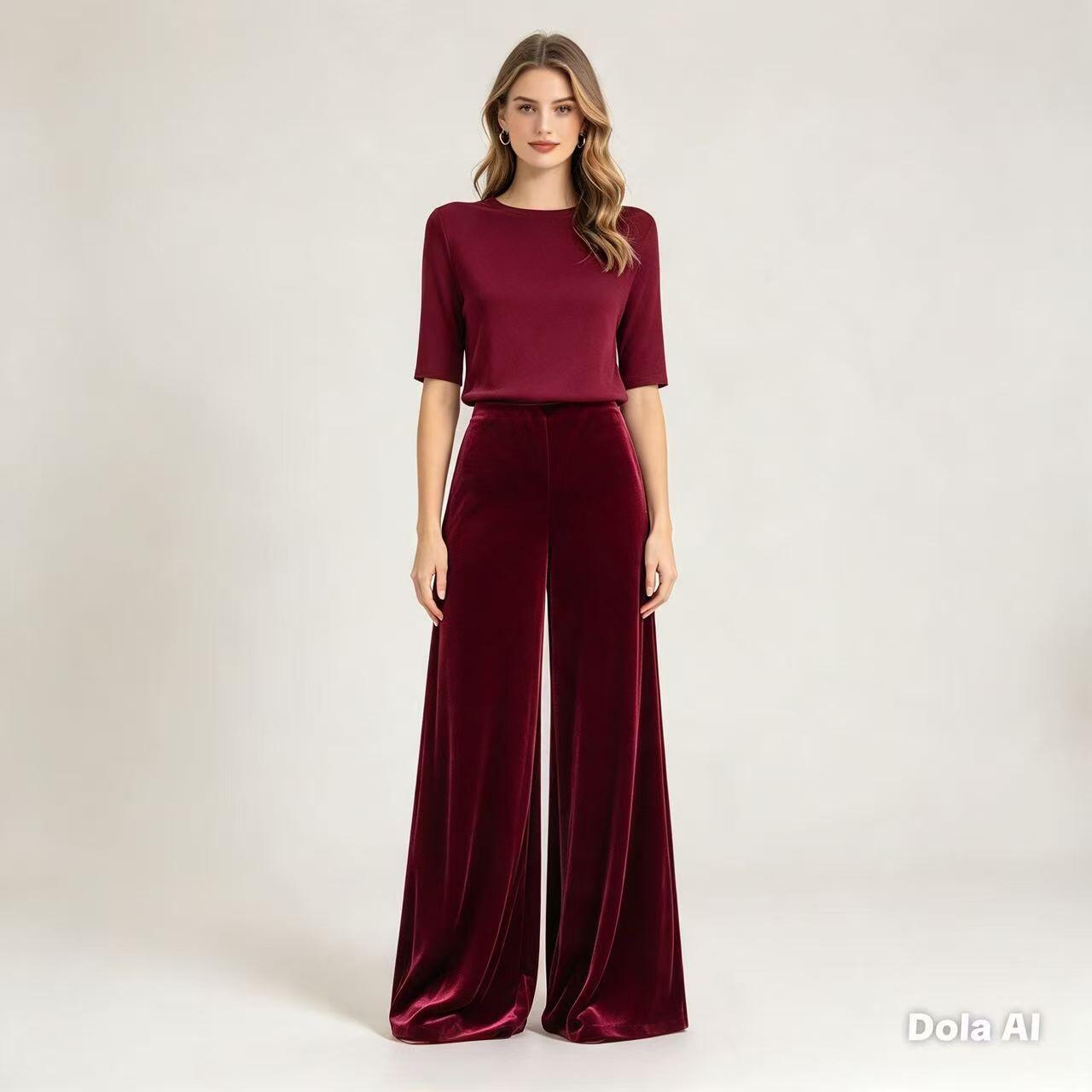 Grossista EVAMODA - Pantaloni palazzo in velluto