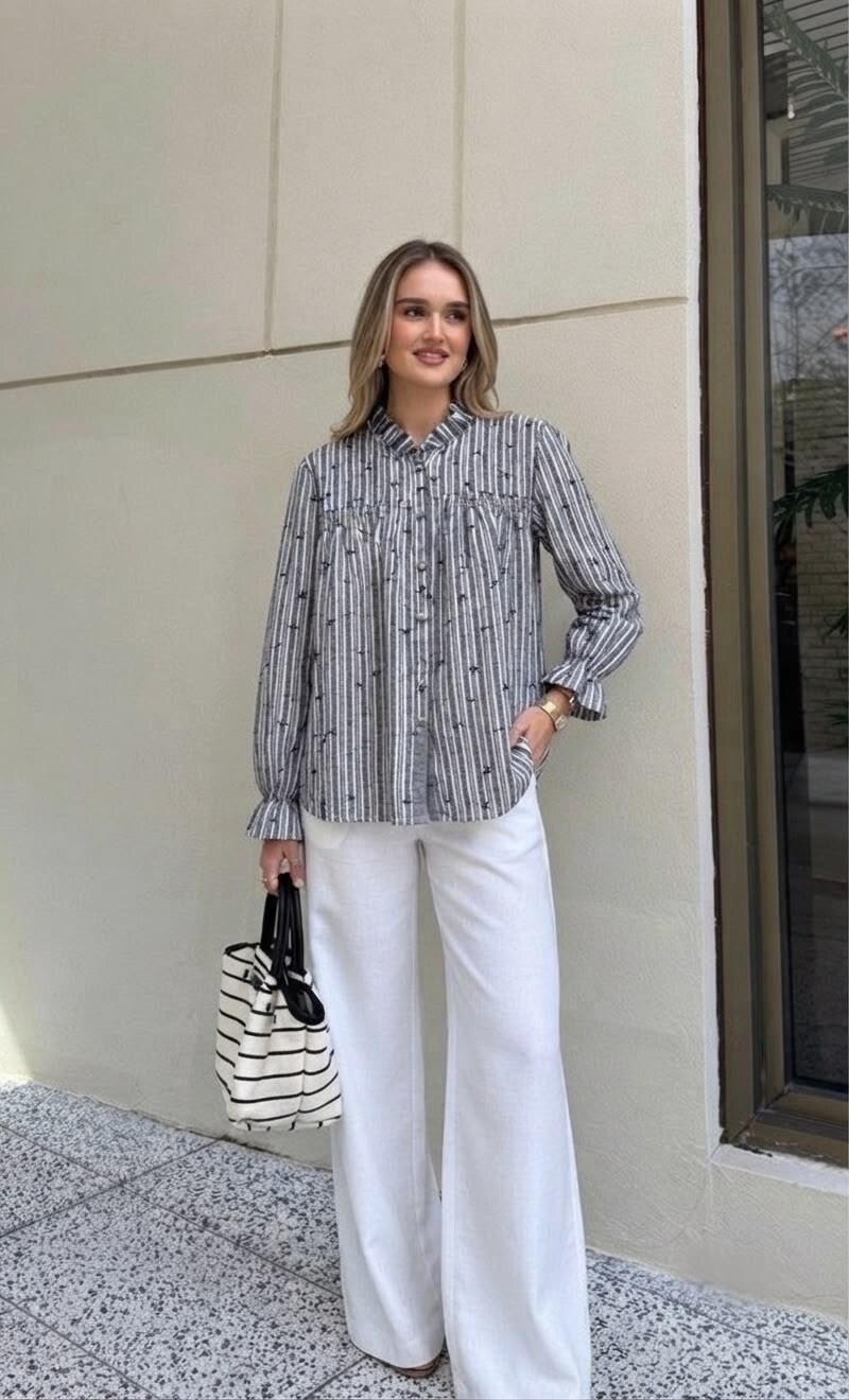 Grossiste Exquiss's - Blouse rayée légère
