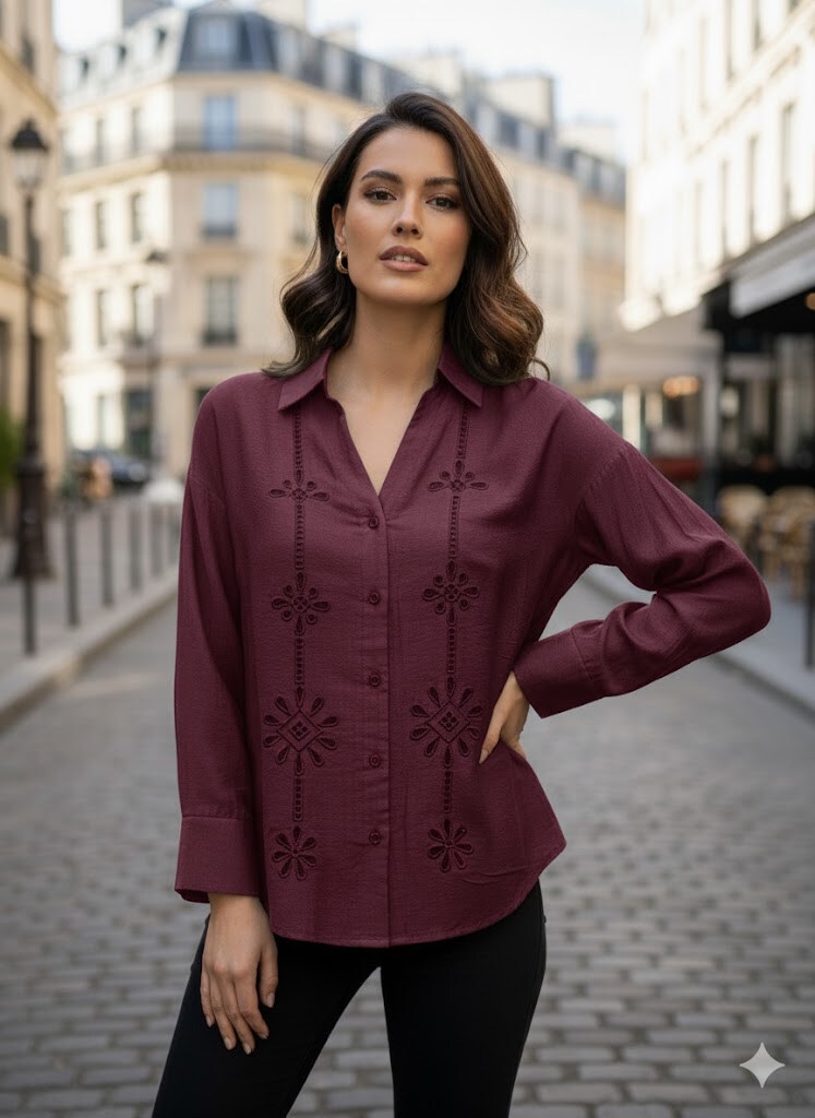 Wholesaler Exquiss's - Stylish embroidered blouse