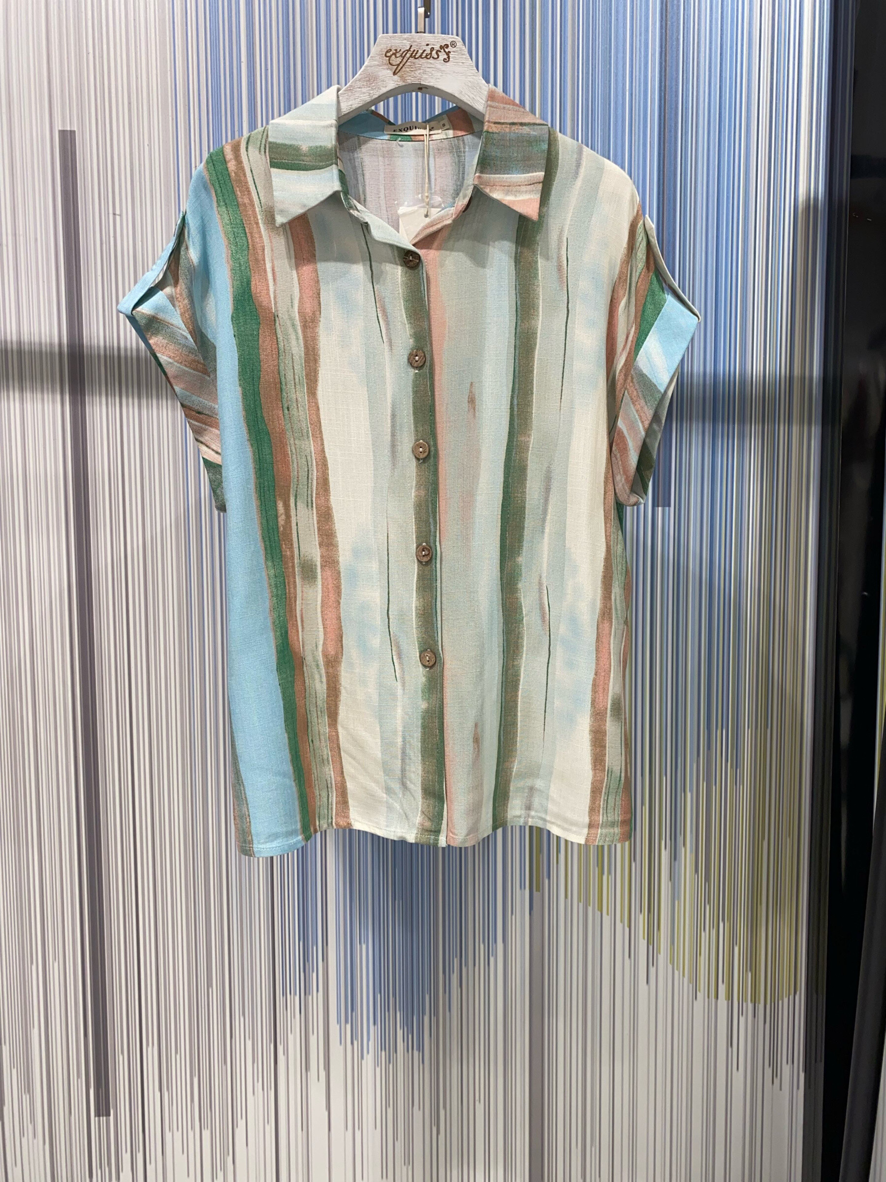 Mayorista Exquiss's - Camisa a rayas de manga corta