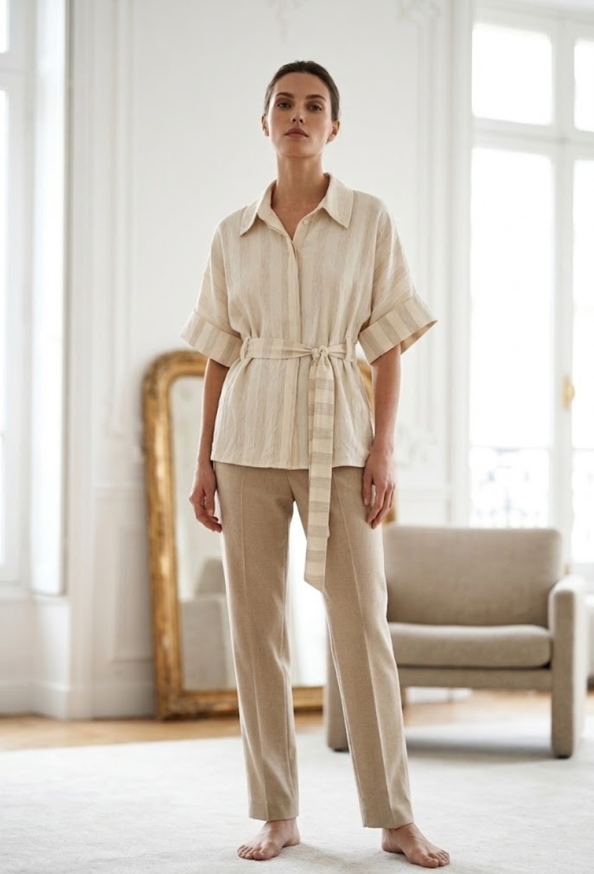 Wholesaler Exquiss's - Oversized blouse with collar