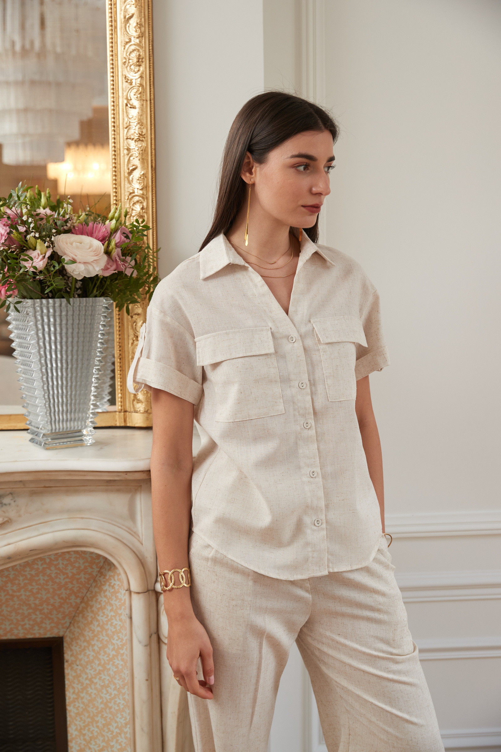 Wholesaler Exquiss's - Women's Shirt with Pockets