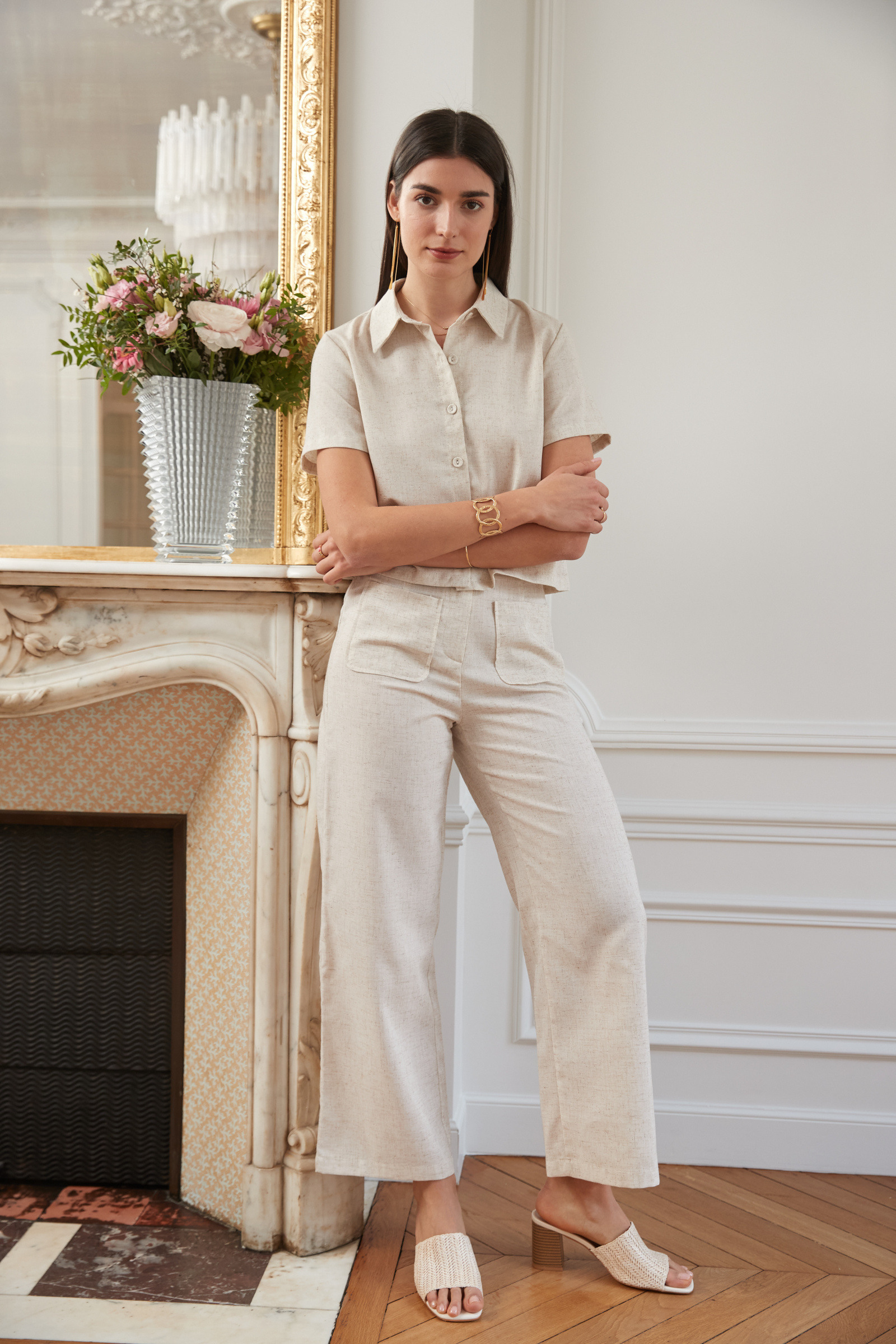 Wholesaler Exquiss's - Short-sleeve shirt with classic collar