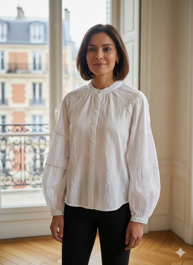 Wholesaler Exquiss's - Puff sleeve blouse