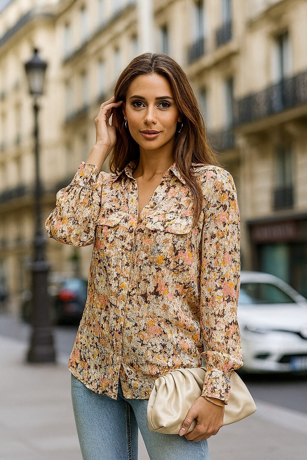 Wholesaler Exquiss's - Shirt with floral patterns