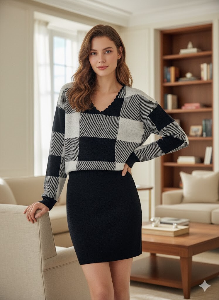 Wholesaler Exquiss's - Women's plaid set