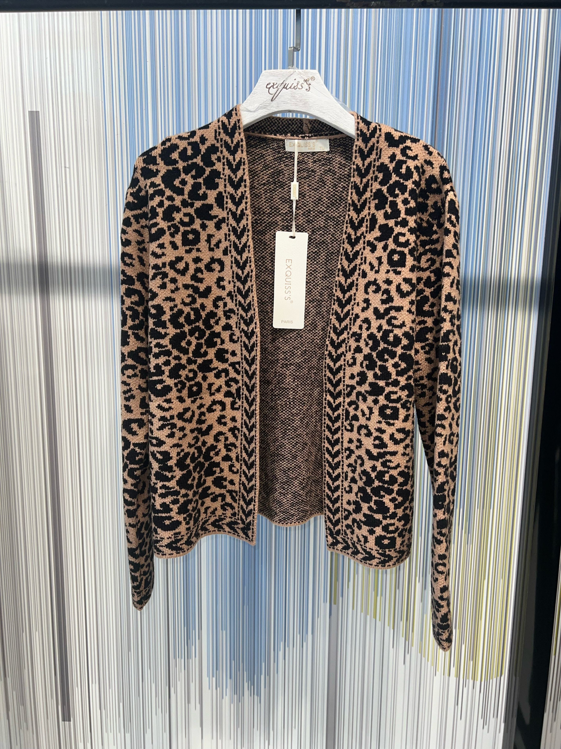 Grossiste Exquiss's - Veste chic à motifs Léopard