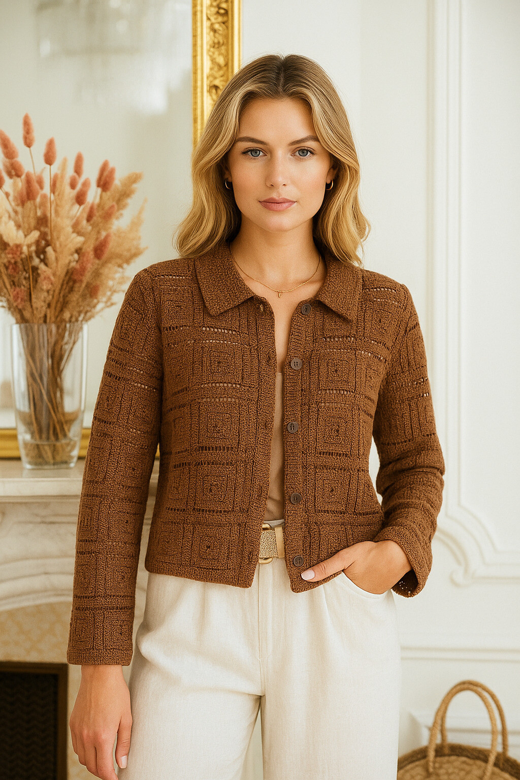 Grossista Exquiss's - Cardigan in maglia con collo
