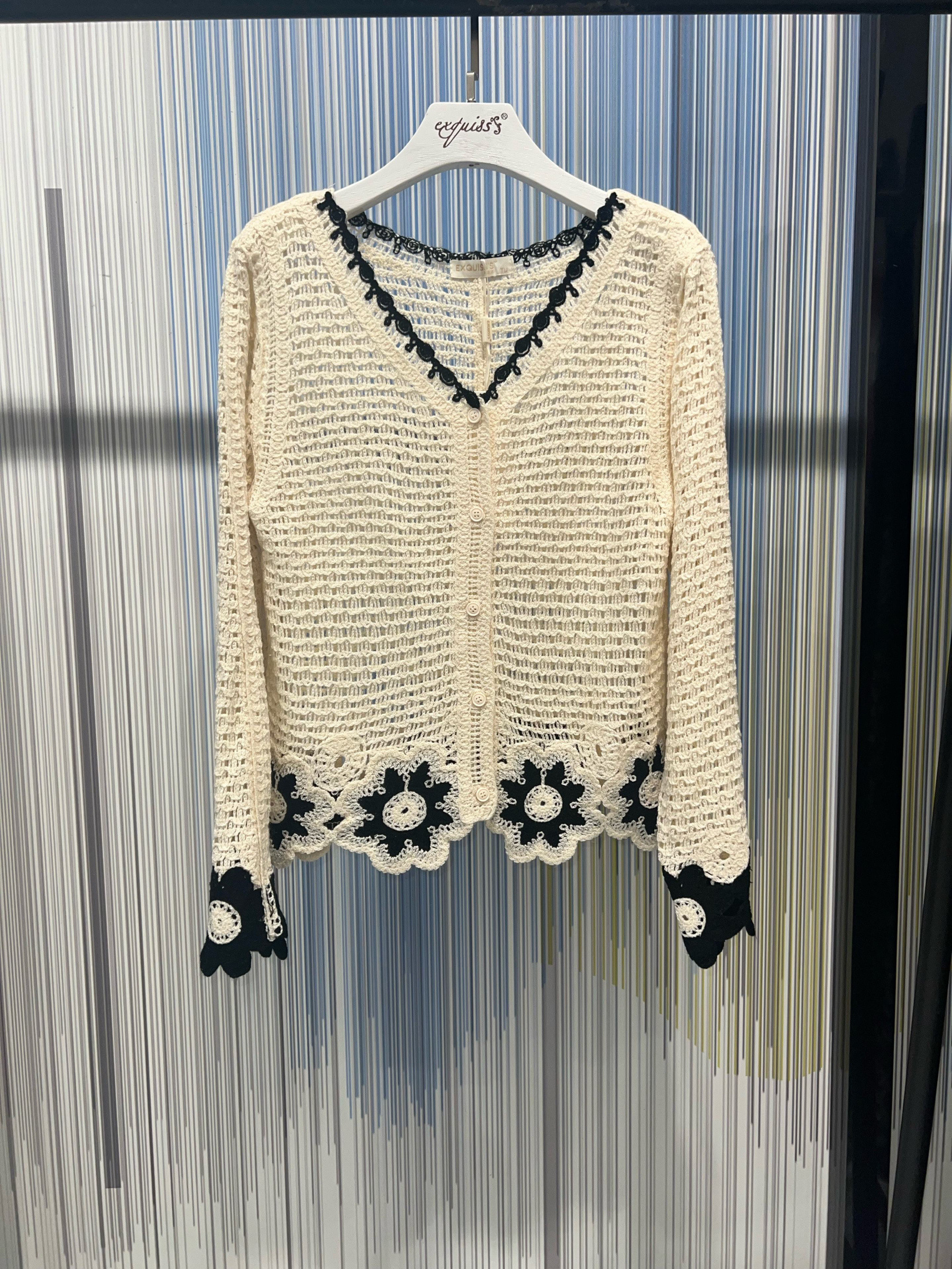 Großhändler Exquiss's - Eleganter Häkelpullover