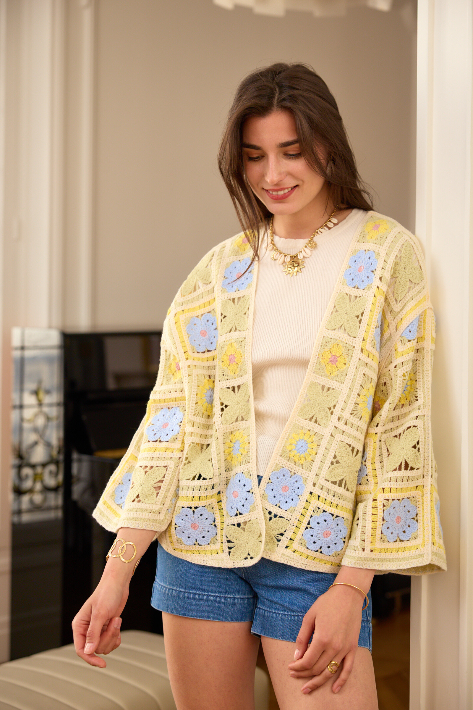 Grossista Exquiss's - Cardigan con motivi floreali