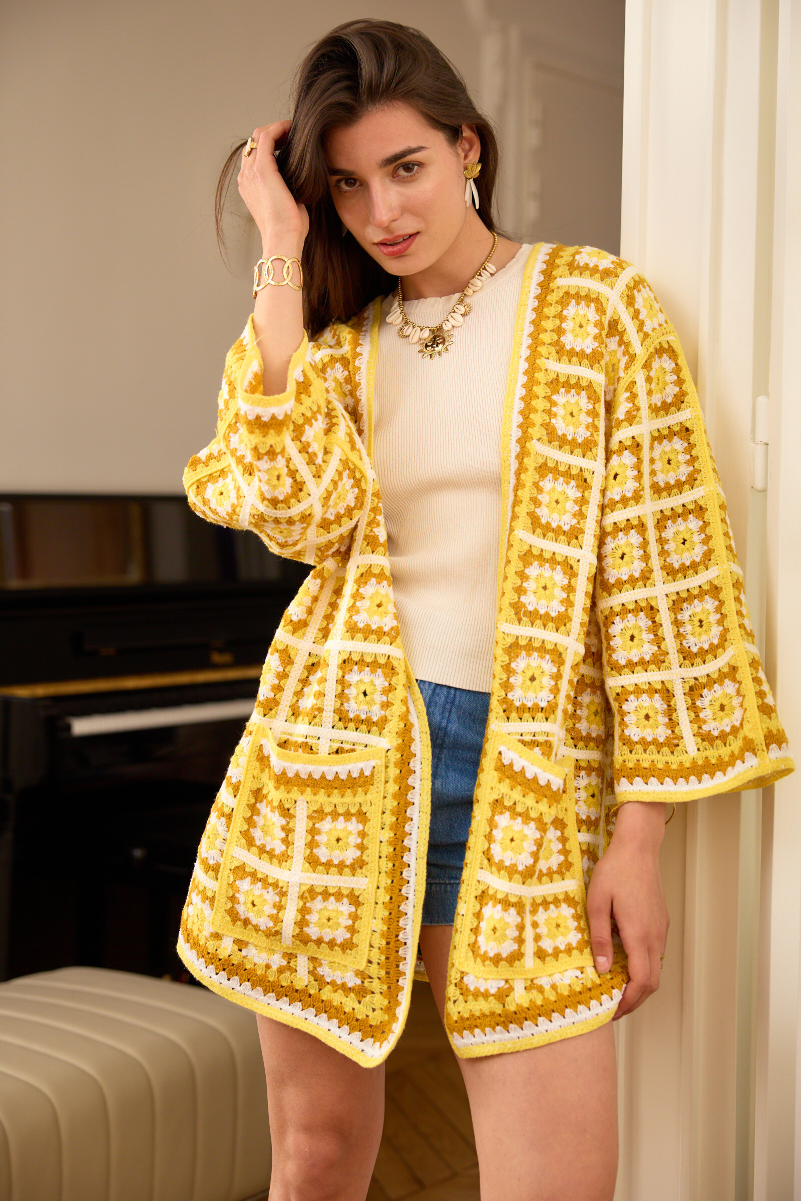 Wholesaler Exquiss's - Boho chic printed kimono