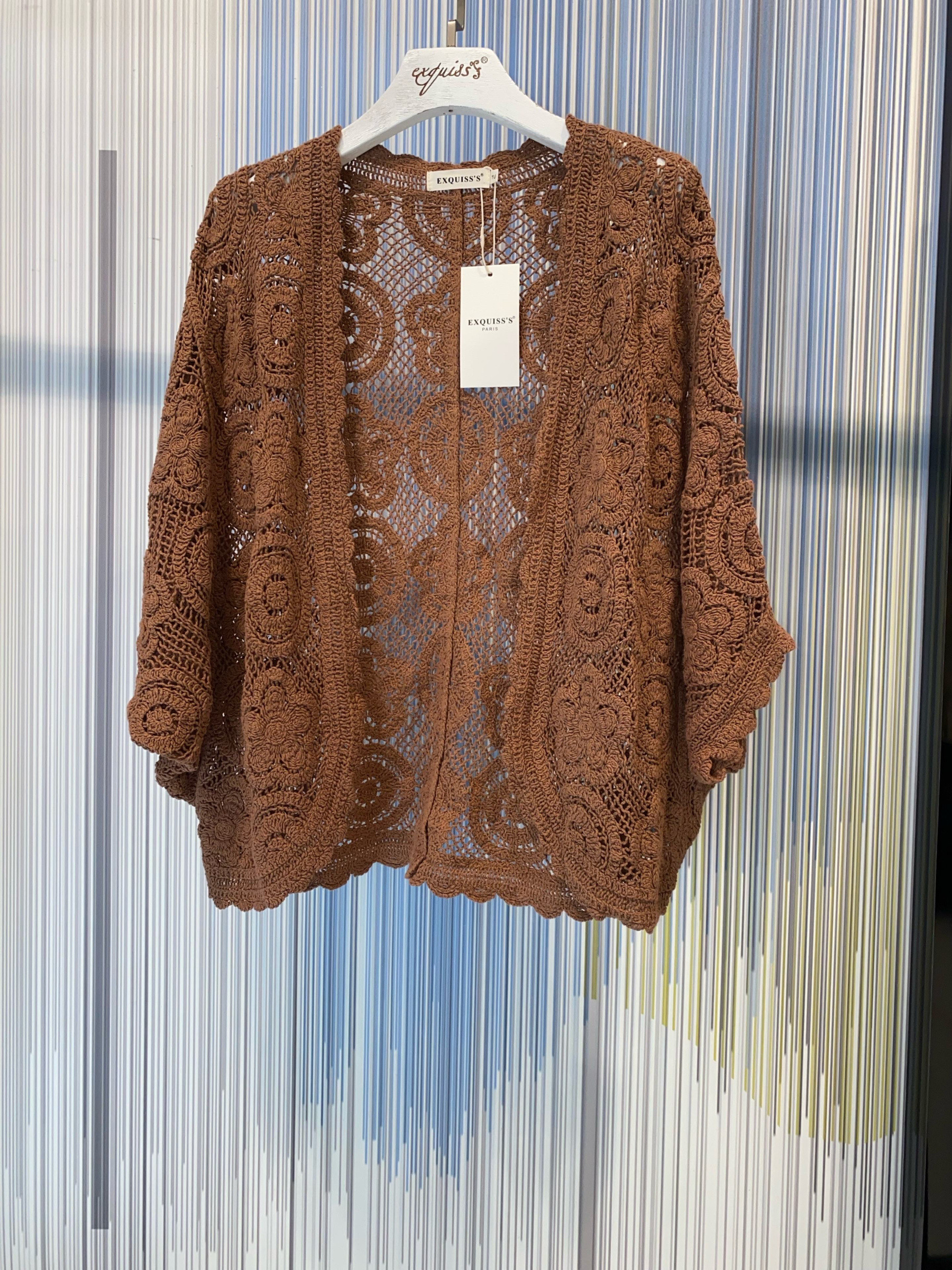 Großhändler Exquiss's - Eleganter Häkel-Cardigan