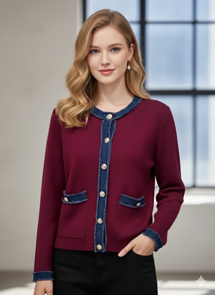 Wholesaler Exquiss's - Buttoned cardigan with pockets