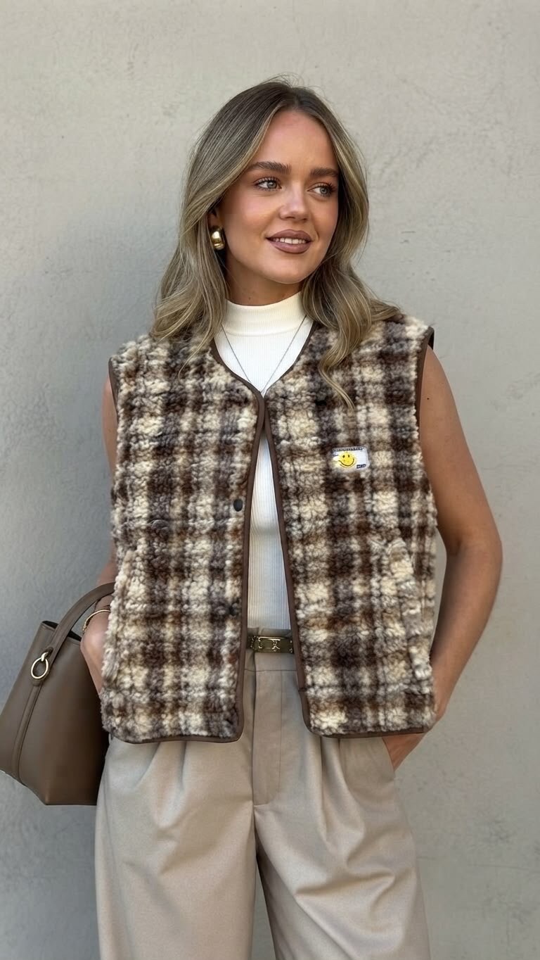 Grossista Exquiss's - Gilet smanicato a quadri