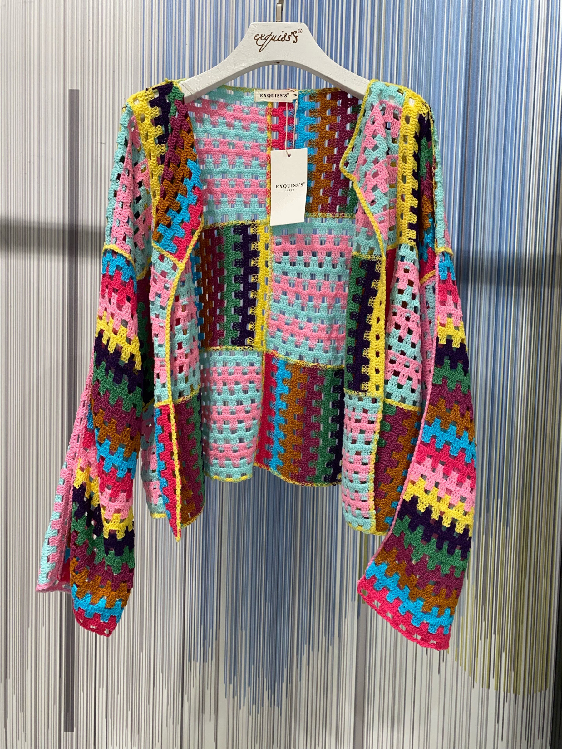 Grossista Exquiss's - Cardigan all'uncinetto colorato