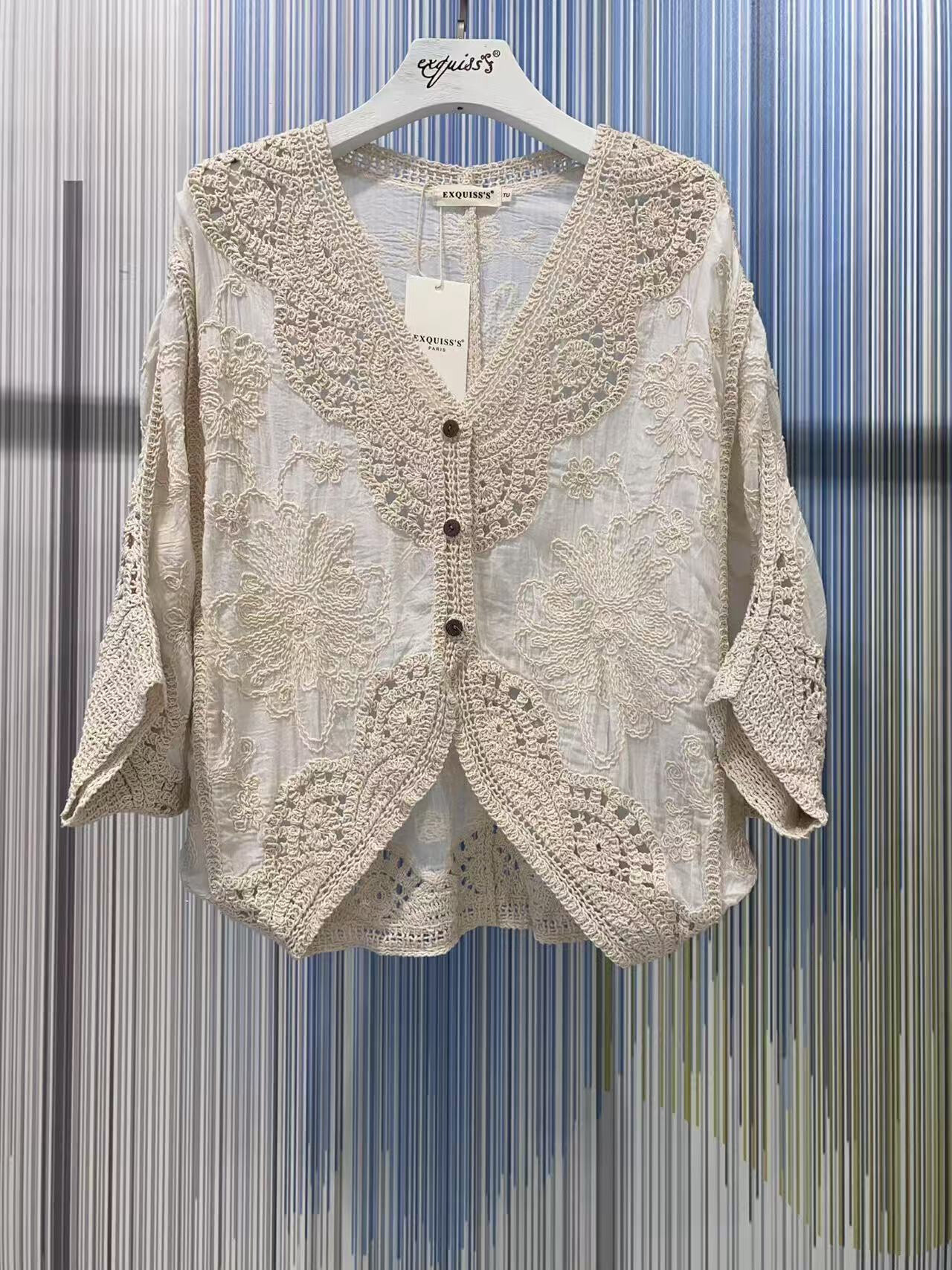 Wholesaler Exquiss's - Delicate crochet cardigan