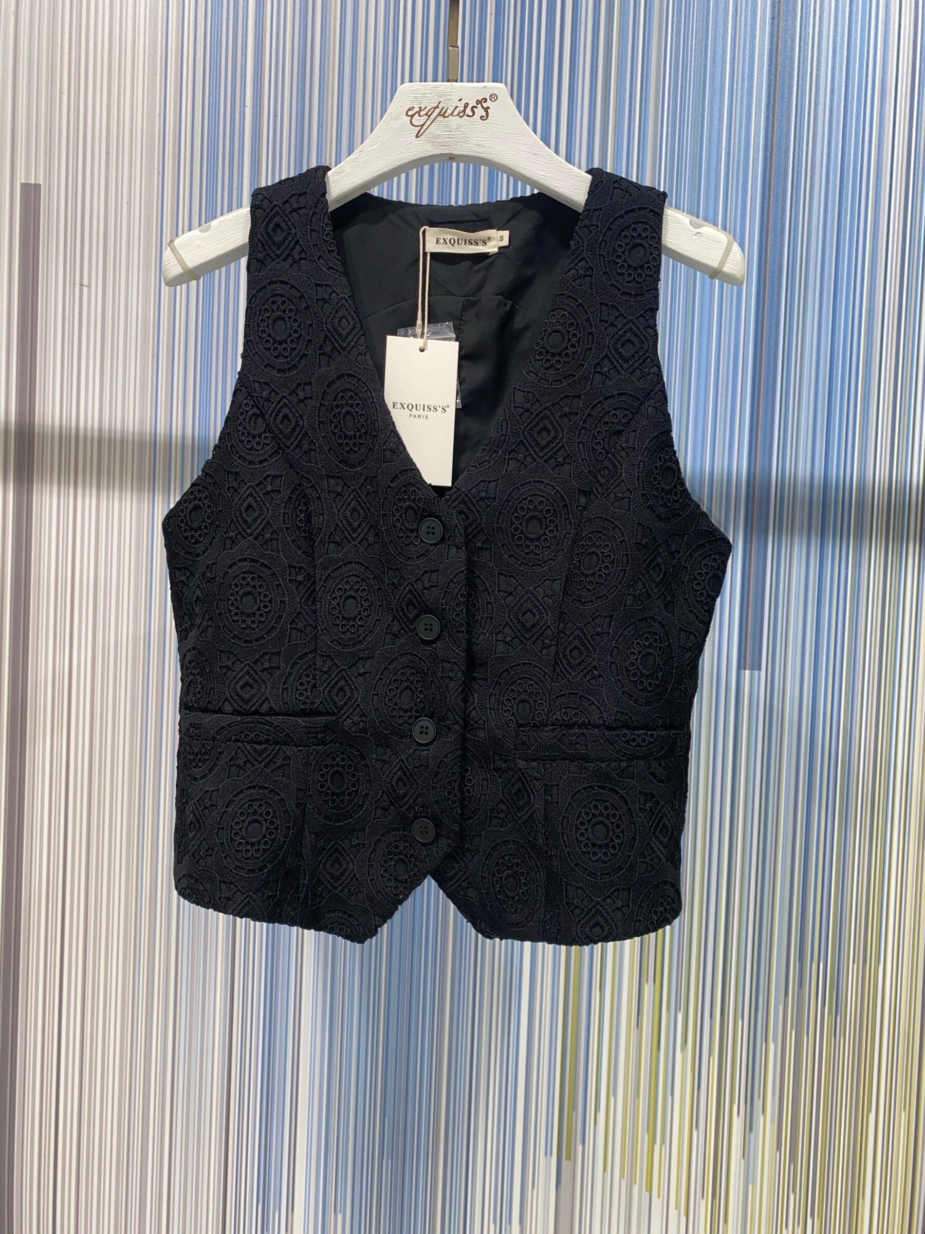 Wholesaler Exquiss's - Chic ecru woman vest