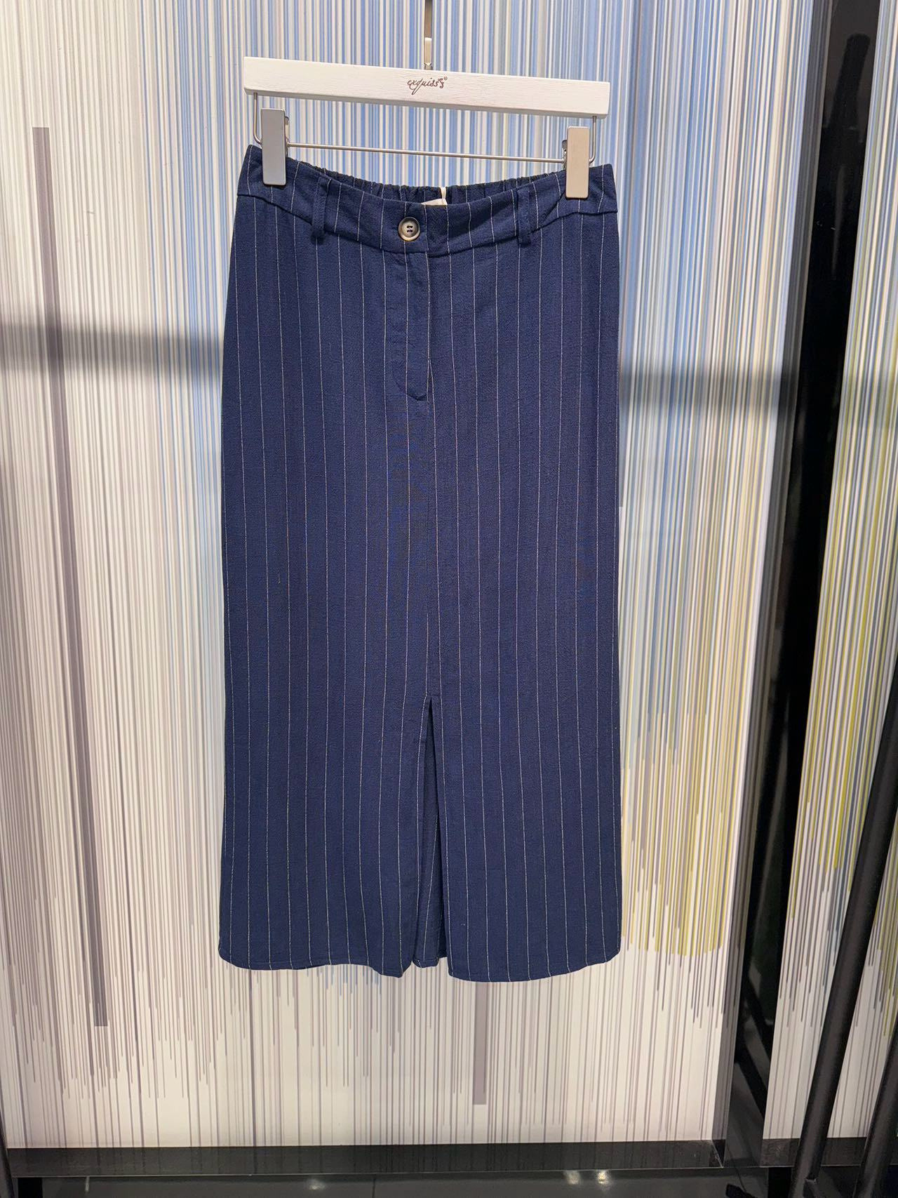 Grossiste Exquiss's - Jupe Midi Striée