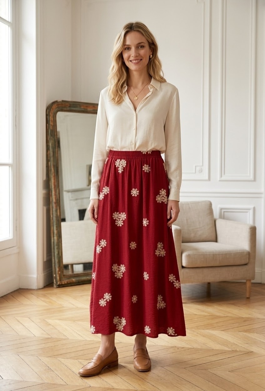 Wholesaler Exquiss's - Floral print maxi skirt