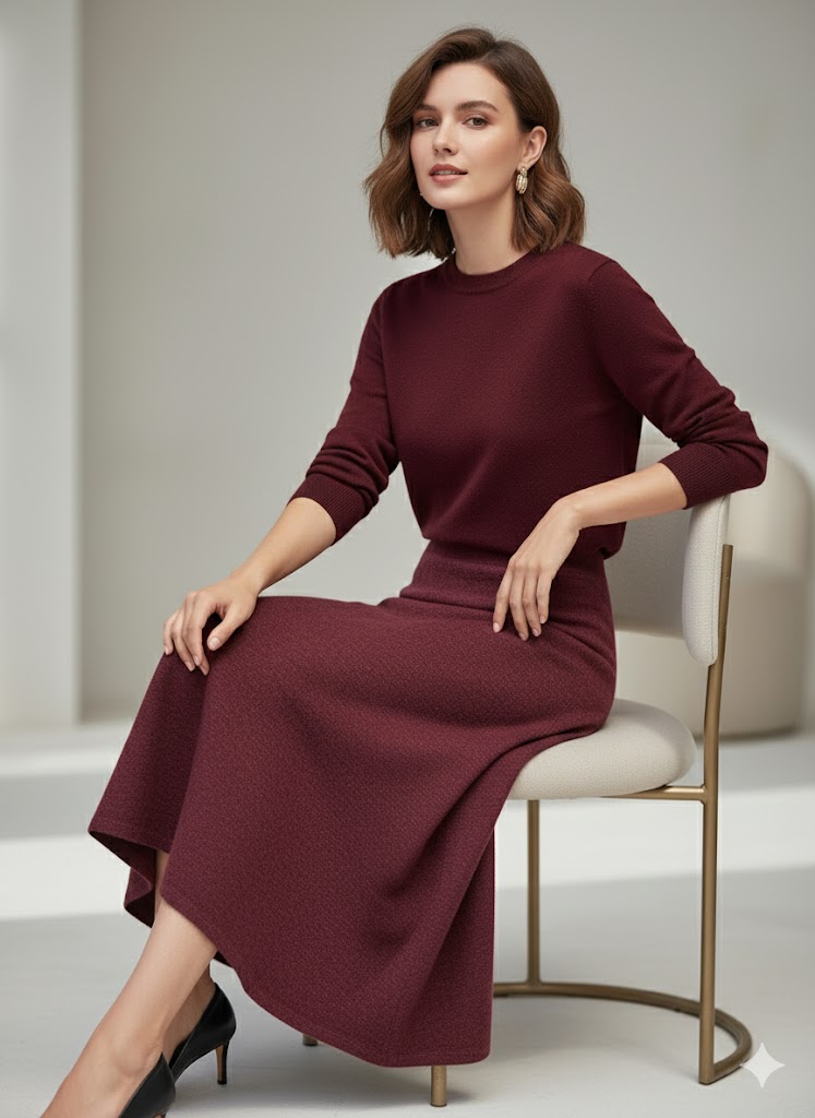 Grossiste Exquiss's - Jupe évasée en tricot doux Grossiste Exquiss's - Jupe évasée en tricot doux