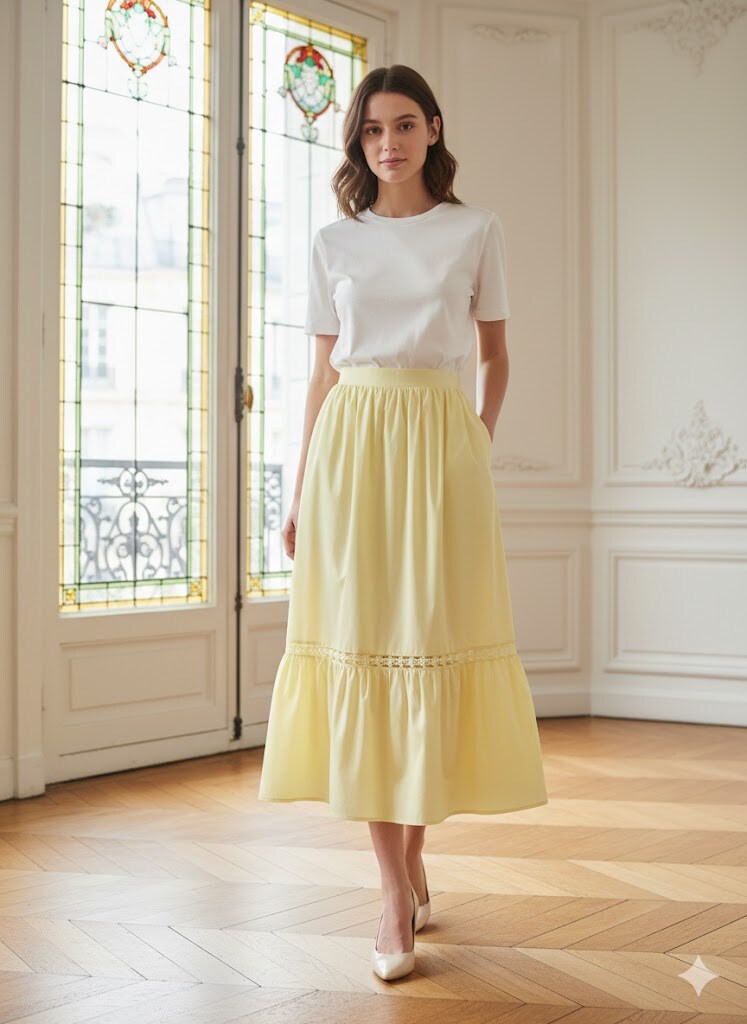 Wholesaler Exquiss's - Chiffon skirt with ruffles