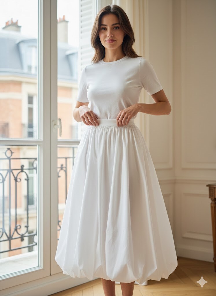 Wholesaler Exquiss's - Flowy skirt with elastic waistband