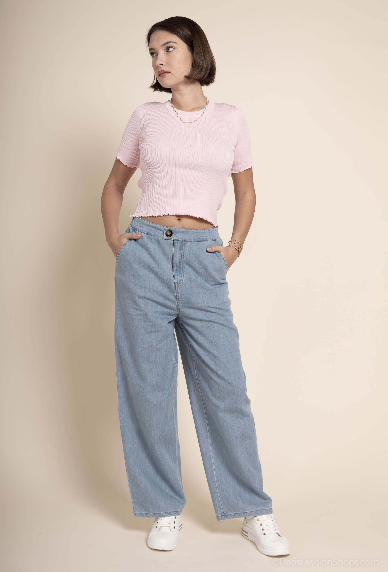 Grossiste Exquiss's - Pantalon Évasé Chic