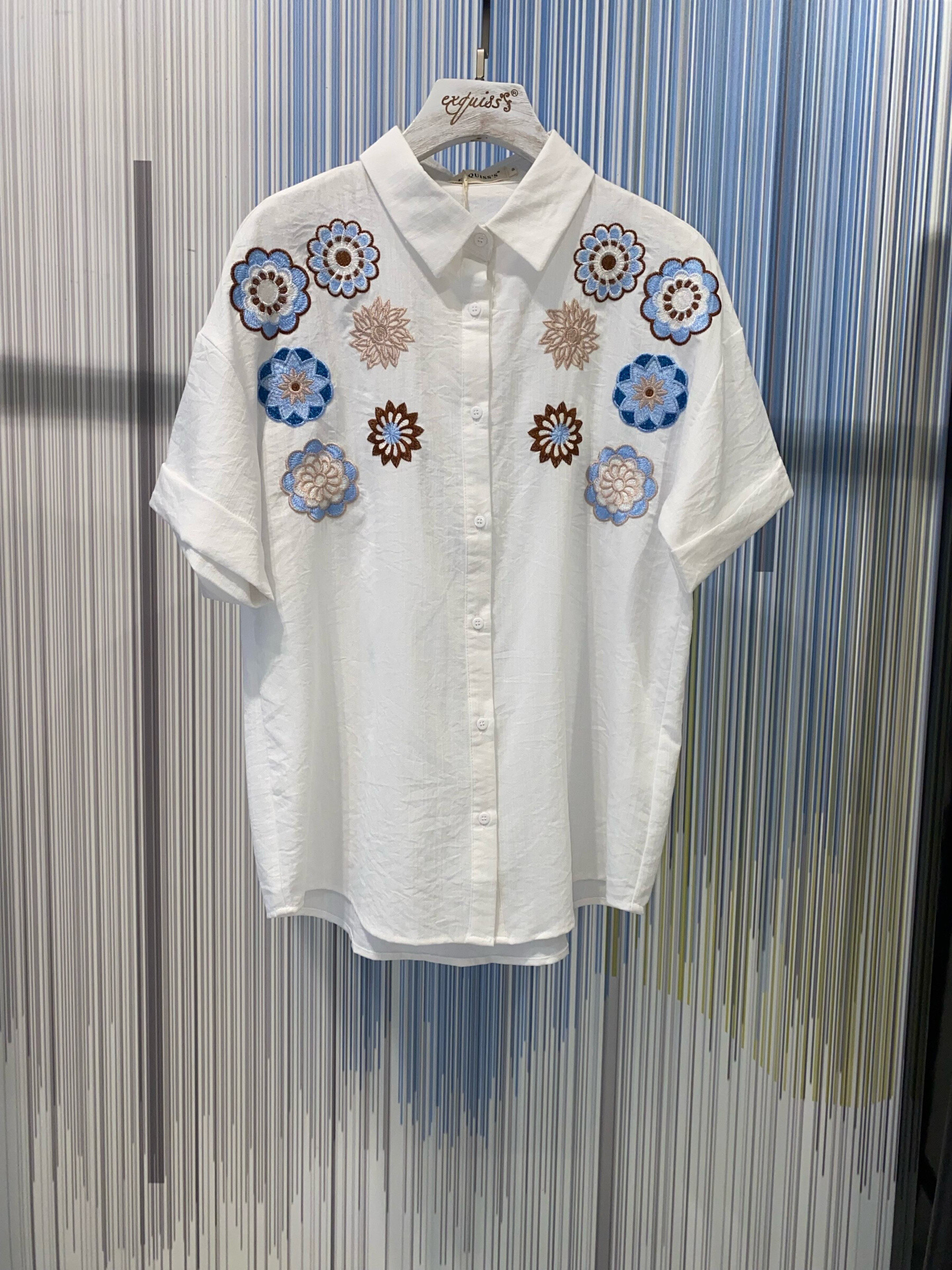 Grossista Exquiss's - Camicia ricamata a manichetta