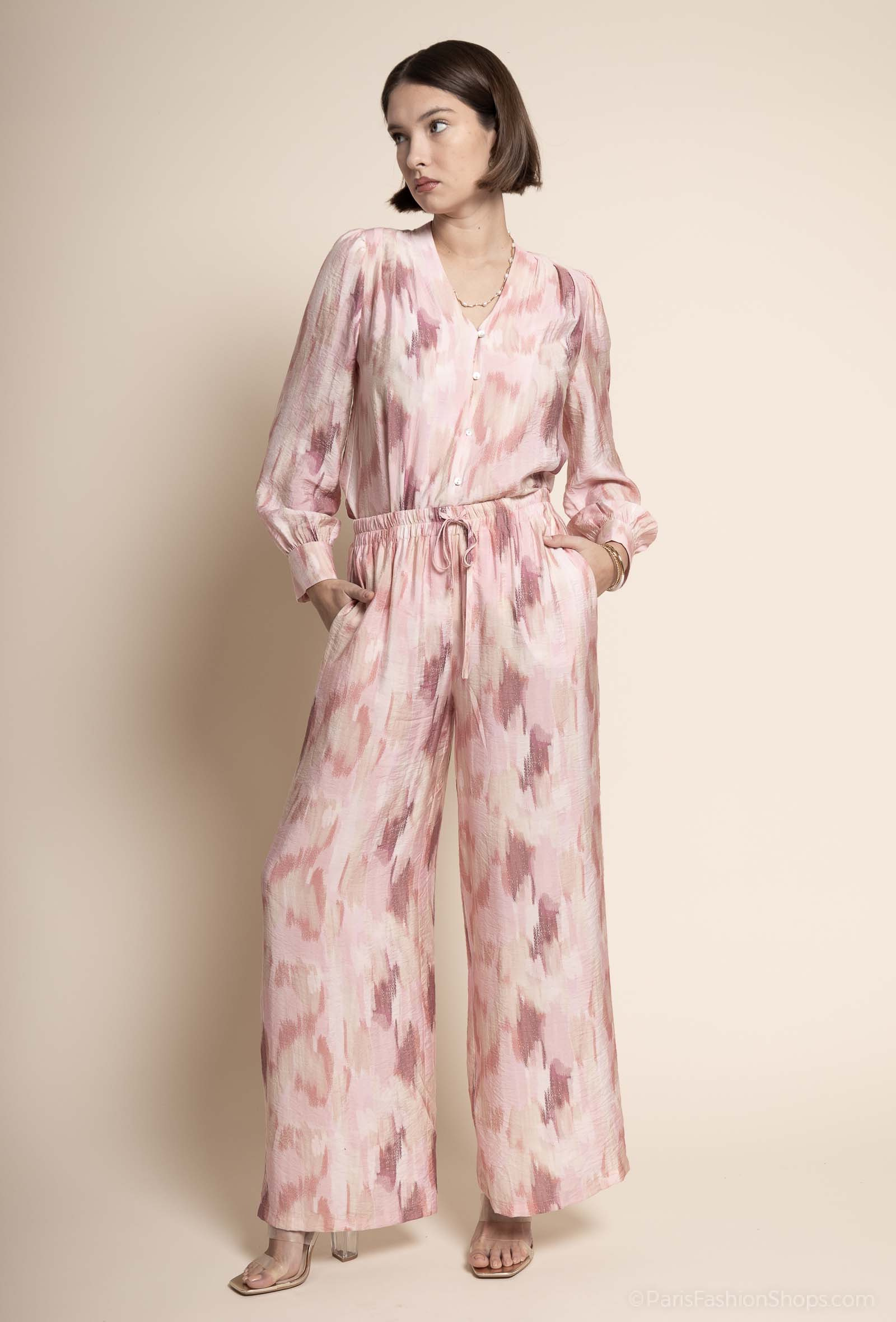 Grossiste Exquiss's - Pantalon Fluide Imprimée