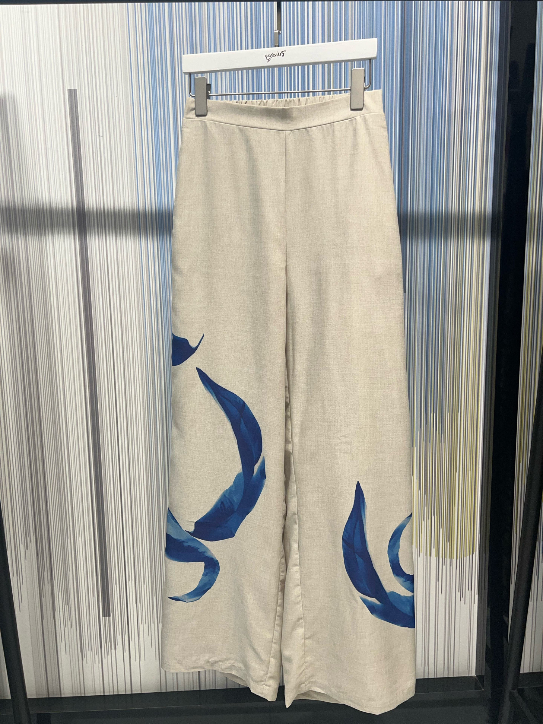 Grossiste Exquiss's - Pantalon fluide imprimé