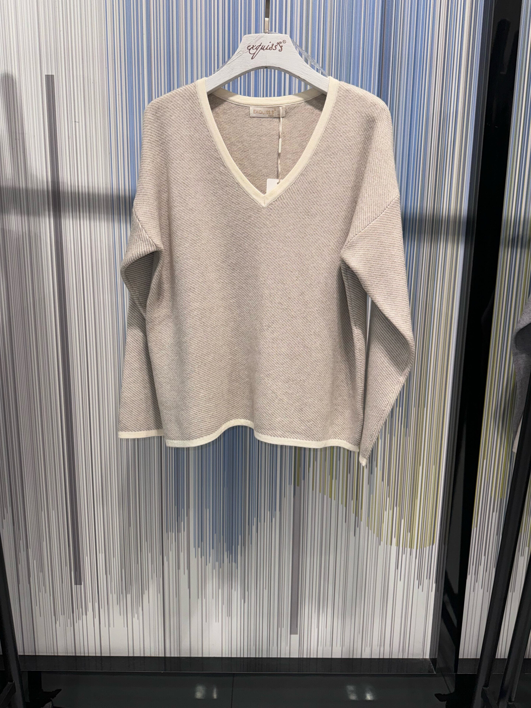 Wholesaler Exquiss's - Chic V-Neck Sweater