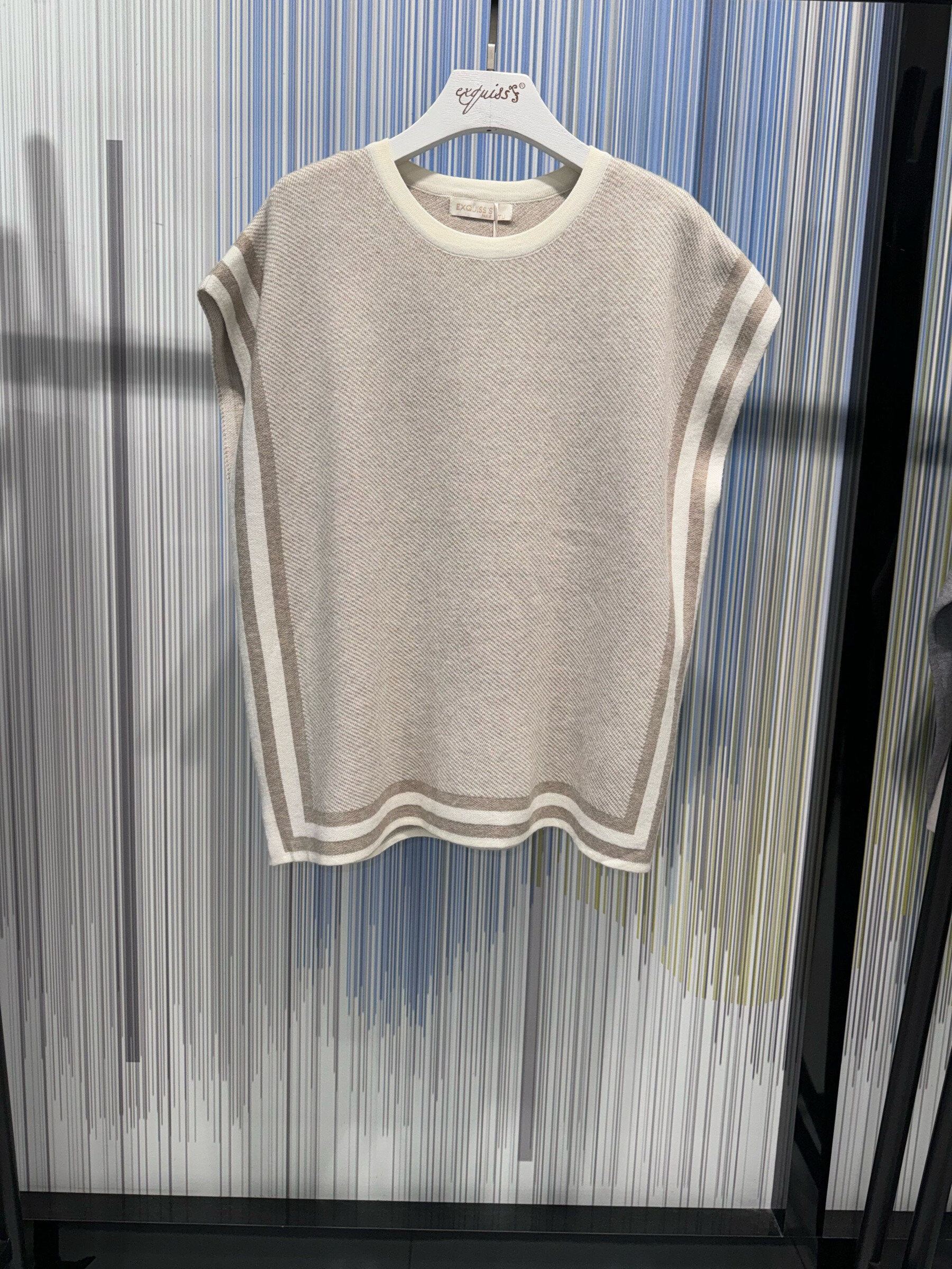 Wholesaler Exquiss's - Loose T-shirt with borders